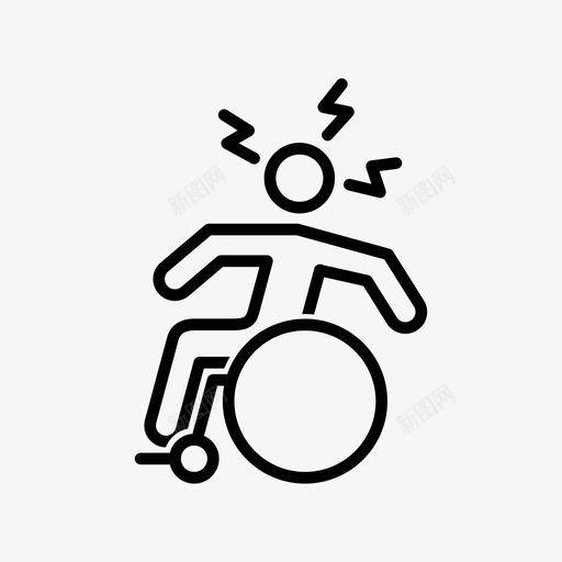 困惑无障碍愤怒图标svg_新图网 https://ixintu.com 困惑 愤怒 无障碍 男人 轮椅 轮椅上