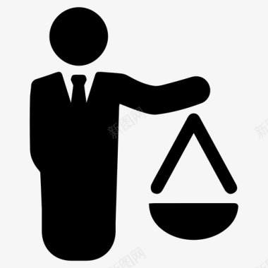 商业法平衡商业决策图标图标