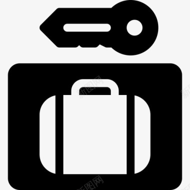 行李寄存包公文包图标图标