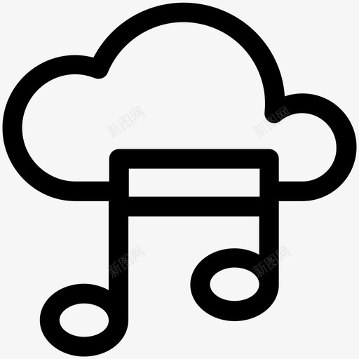 在线媒体云音乐音乐文件图标svg_新图网 https://ixintu.com 云计算可爱的图标 云音乐 在线多媒体 在线媒体 在线音乐 音乐文件