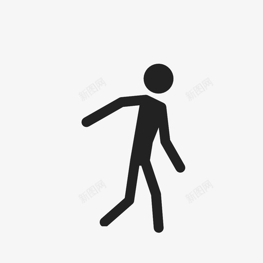 散步的人图标svg_新图网 https://ixintu.com 散步的人