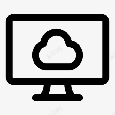 云监视器计算机屏幕显示计算机图标图标