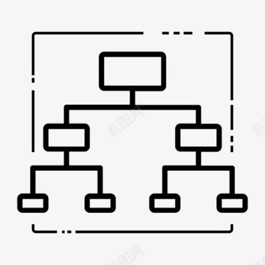 层次结构流程管理图标图标