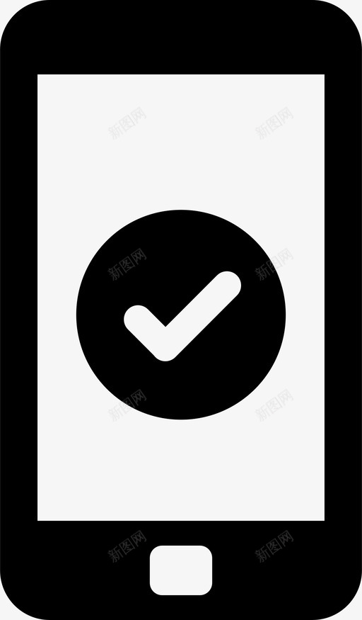 智能手机活动复选标记图标svg_新图网 https://ixintu.com 勾选 复选标记 已验证 智能手机 活动 移动