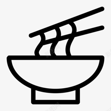 面条中餐排骨图标图标