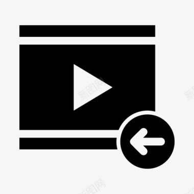 上一个视频媒体播放器电影图标图标