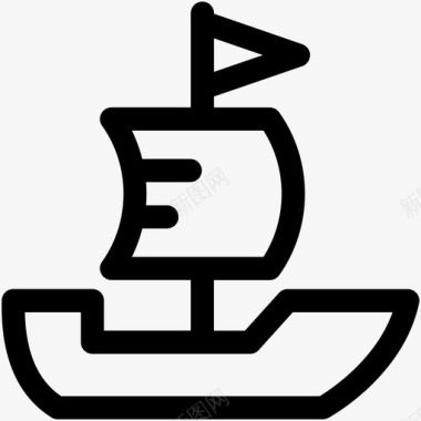 船游轮商船图标图标