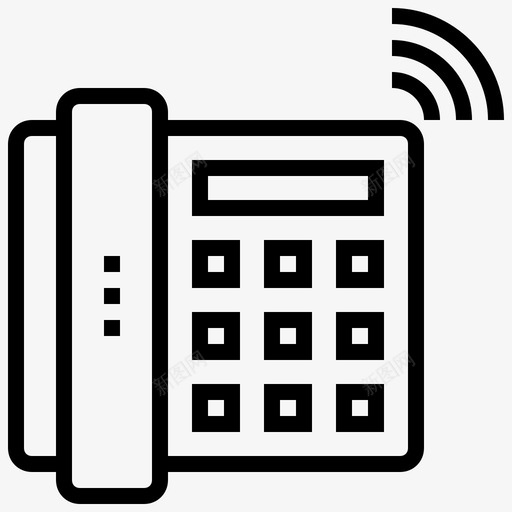 电话座机显示器图标svg_新图网 https://ixintu.com 呼叫 帐单 座机 拨号盘 接收器 数字电话 显示器 电子和设备线路图标 电话 联系我们
