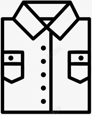绒布衬衫野营衣服图标图标