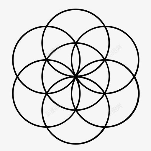生命的种子圆圈神圣的几何学图标svg_新图网 https://ixintu.com 圆圈 生命的种子 神圣的几何学