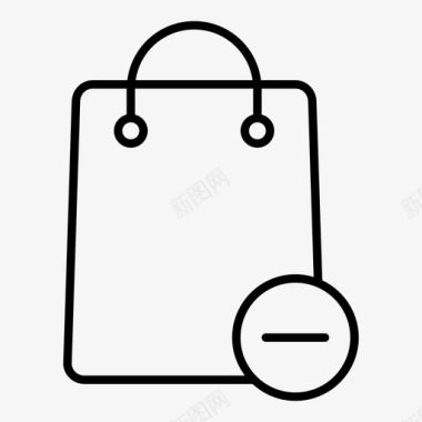 购物袋删除购买钱包图标图标