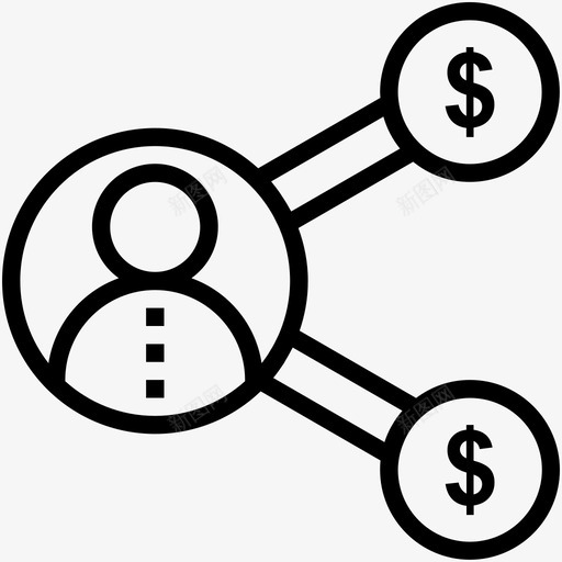 商人金钱工作图标svg_新图网 https://ixintu.com 企业家 会计 商人 就业 工作 美元 财务等级 金钱 项目管理线图标