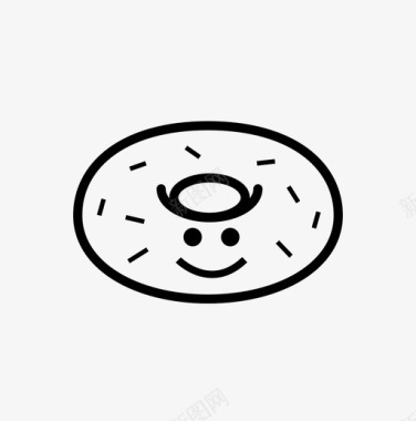 甜甜圈面包房垃圾食品图标图标