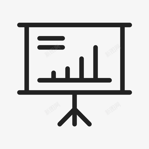 分析板业务图标svg_新图网 https://ixintu.com 业务 分析 图形 投影板 板 演示
