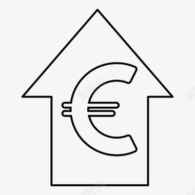欧元货币薪水图标图标