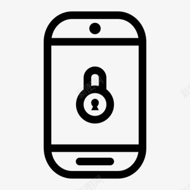 受保护的智能手机挂锁密码图标图标