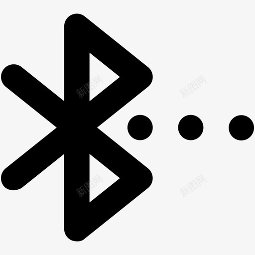 蓝牙蓝牙标志连接图标svg_新图网 https://ixintu.com 475个动作矢量图标 网络 蓝牙 蓝牙标志 连接