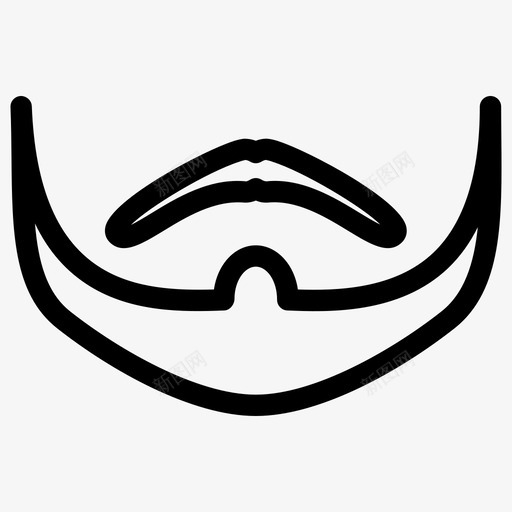 面部头发胡须脸图标svg_新图网 https://ixintu.com 人 时髦的线条图标 男人 胡子 胡须 脸 面部头发