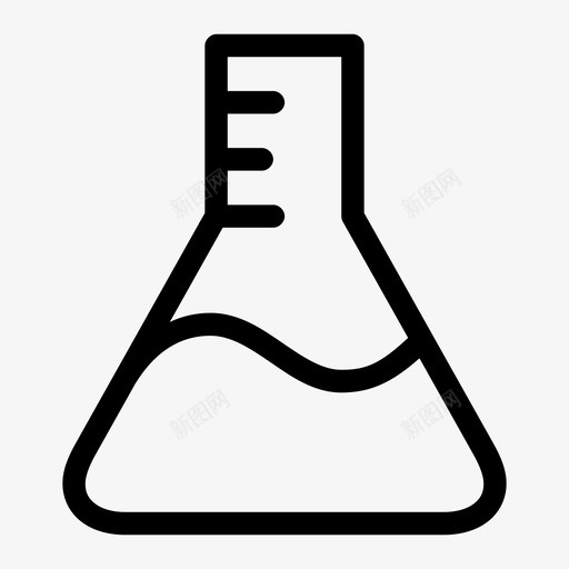 锥形烧瓶化学科学图标svg_新图网 https://ixintu.com 化学 教育介质 科学 试管 锥形烧瓶