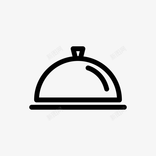 cloche盖子穹顶图标svg_新图网 https://ixintu.com cloche 厨房 厨房用具新 盖子 穹顶 食物 餐厅