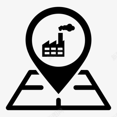 工业地图图钉位置标记定位销图标图标