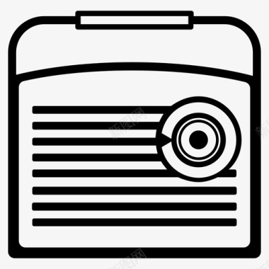 收音机音乐便携式收音机图标图标