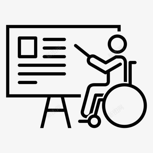 教学无障碍教育图标svg_新图网 https://ixintu.com 人 教学 教育 无障碍 轮椅