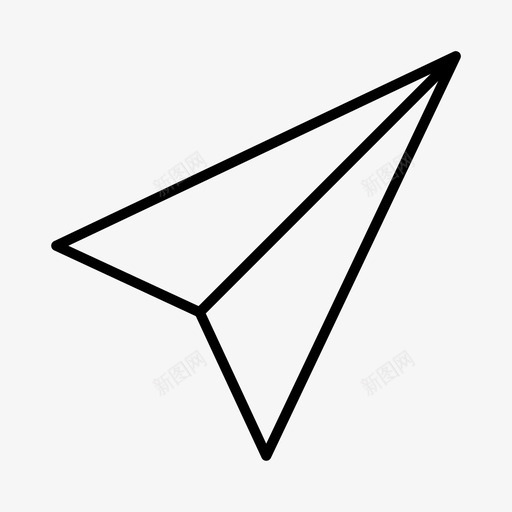 纸飞机传送信息图标svg_新图网 https://ixintu.com 传送 信息 发送 多媒体 纸飞机