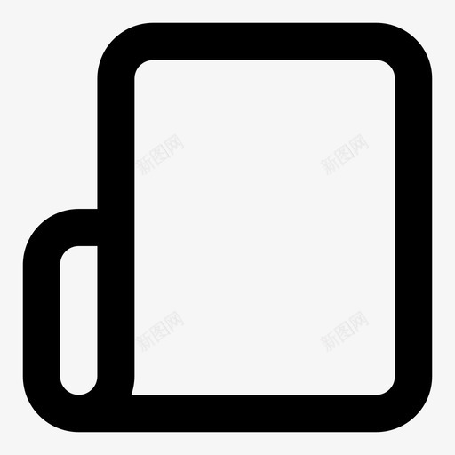 纸张文档空图标svg_新图网 https://ixintu.com 报纸 文件 文件粗体轮廓 文档 空 纸张