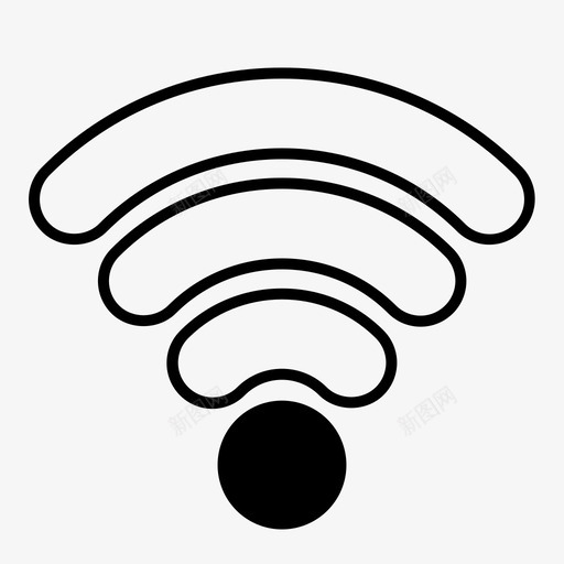 低wifi互联网信号图标svg_新图网 https://ixintu.com wifi状态 互联网 低wifi 信号 无线 音量