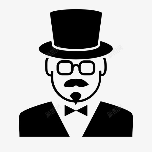 绅士账户人物图标svg_新图网 https://ixintu.com 个人资料 人物 人物2 用户 绅士 账户