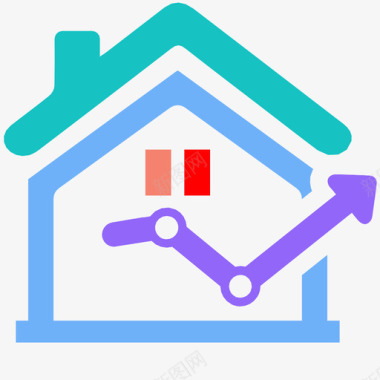 房地产统计分析增长图标图标