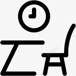 教育桌矢量图书桌办公桌学生桌图标高清图片