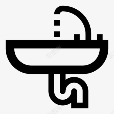 水槽洗手盆水图标图标