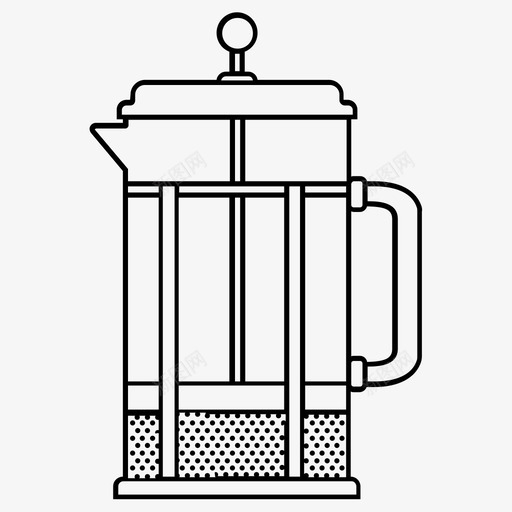 法国出版社咖啡师酿造图标svg_新图网 https://ixintu.com 咖啡 咖啡师 法国出版社 酿造