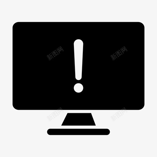 监视器警告感叹号监视器led图标svg_新图网 https://ixintu.com 个人计算机 屏幕通知 感叹号 智能电视 监视器led 监视器警告 警告标志