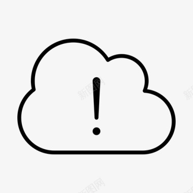 警告云云活动性云计算图标图标