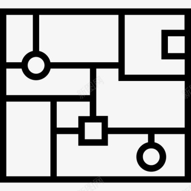 平面图链条电路图图标图标
