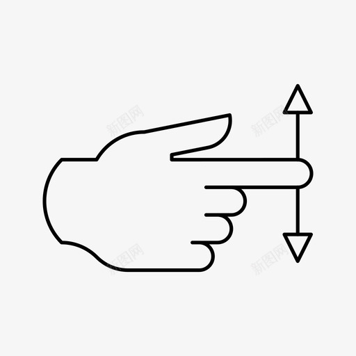 垂直滑动手指手势图标svg_新图网 https://ixintu.com 向上轻按 向下轻按 垂直滑动 手 手势 手指