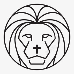 圣马可圣马可十字架狮子图标高清图片