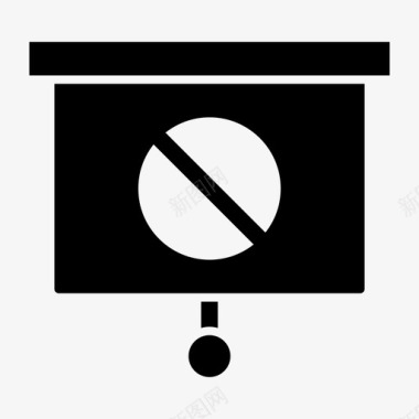 投影仪屏幕被拒绝大屏幕阻止图标图标