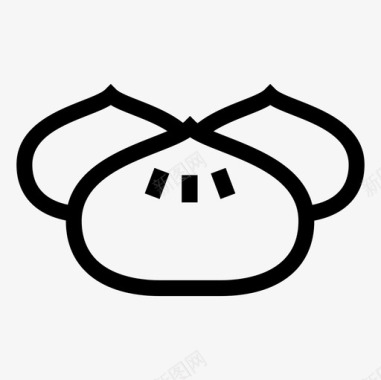 蒸饺子中餐馄饨图标图标