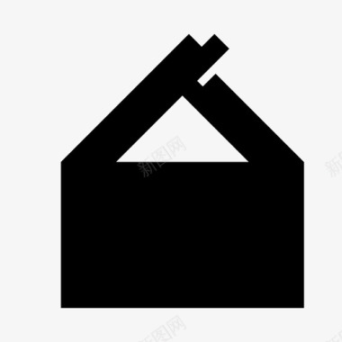 房子黑色家图标图标