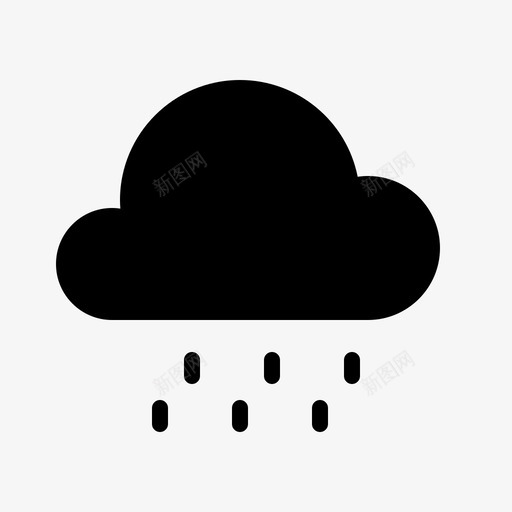 雨大气大气状况图标svg_新图网 https://ixintu.com 云 大气 大气状况 天气 雨 预报
