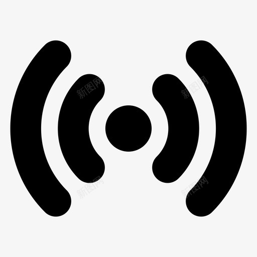 收音机广播播客图标svg_新图网 https://ixintu.com minio音频和视频粗体 wifi 广播 播客 收音机 流媒体