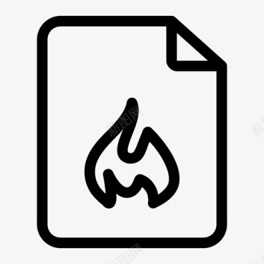 热文件烧伤火灾图标图标