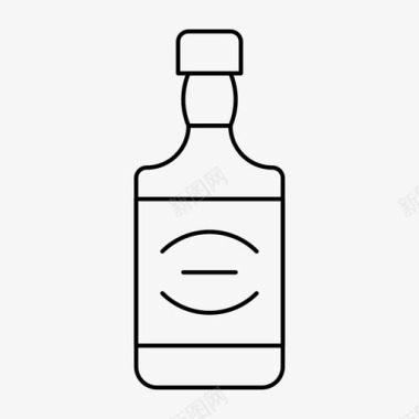 威士忌酒精瓶子图标图标