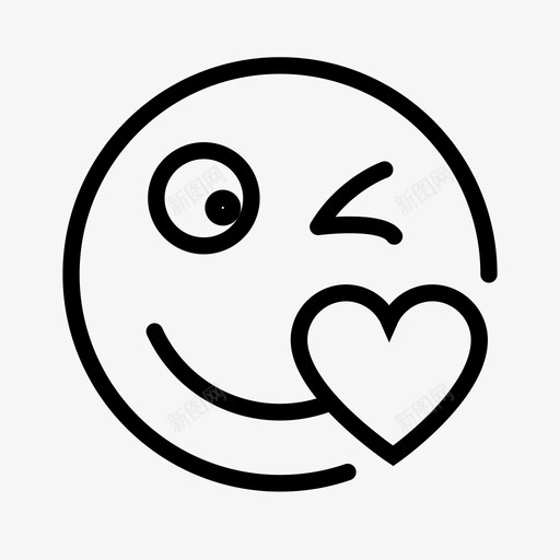 爱脸感觉图标svg_新图网 https://ixintu.com 感觉 爱 脸 表情 调情