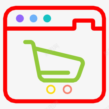 网上购物电子商务商店图标图标
