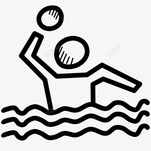 水球水上运动乐趣图标svg_新图网 https://ixintu.com 乐趣 奥林匹克 奥林匹克涂鸦 水上运动 水球 游戏